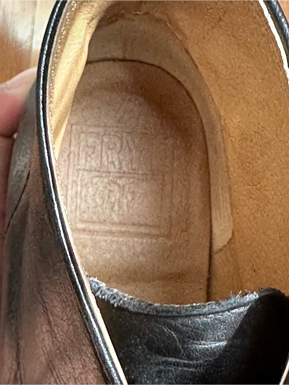 Vintage Frye Black leather ankle boots, Size 8 - Picture 3 of 6